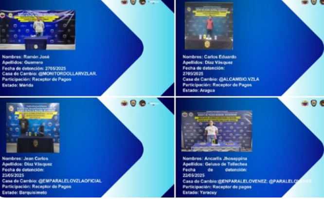 Dos zulianos entre los 25 promotores detenidos por el dólar paralelo en el país