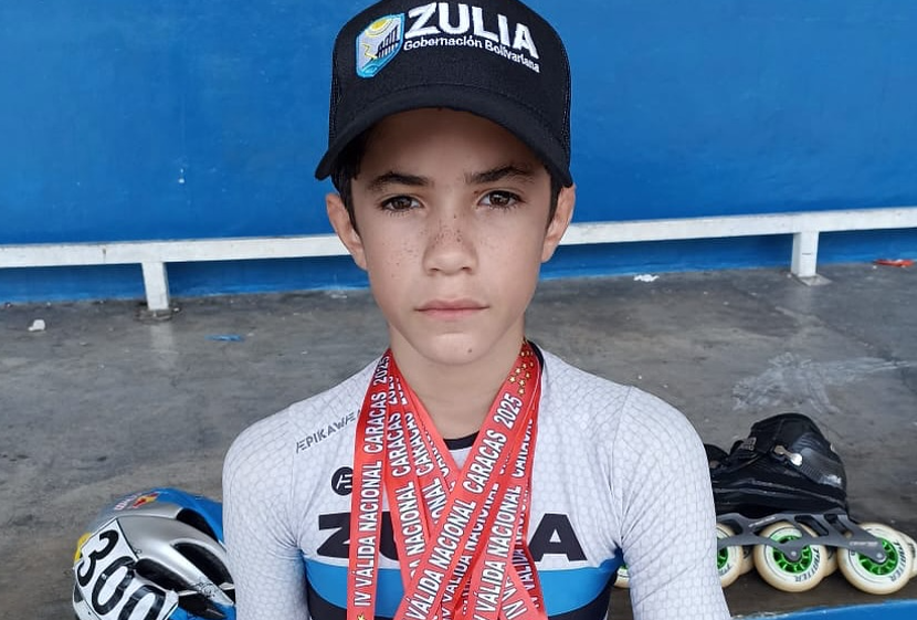 Sebastián Sánchez dejó en alto al Zulia en la 4ta Válida Nacional de Patinaje de Velocidad