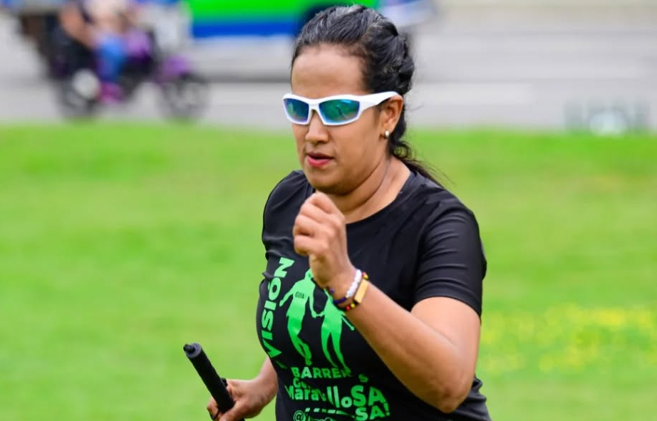 Yury Beja será la primera mujer con discapacidad visual en el Maratón Internacional de Medellín