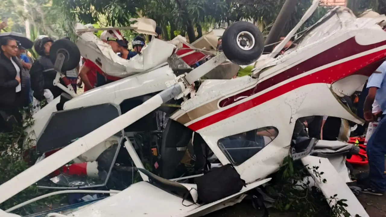 Cae avioneta en Medellín: Dos personas resultaron heridas