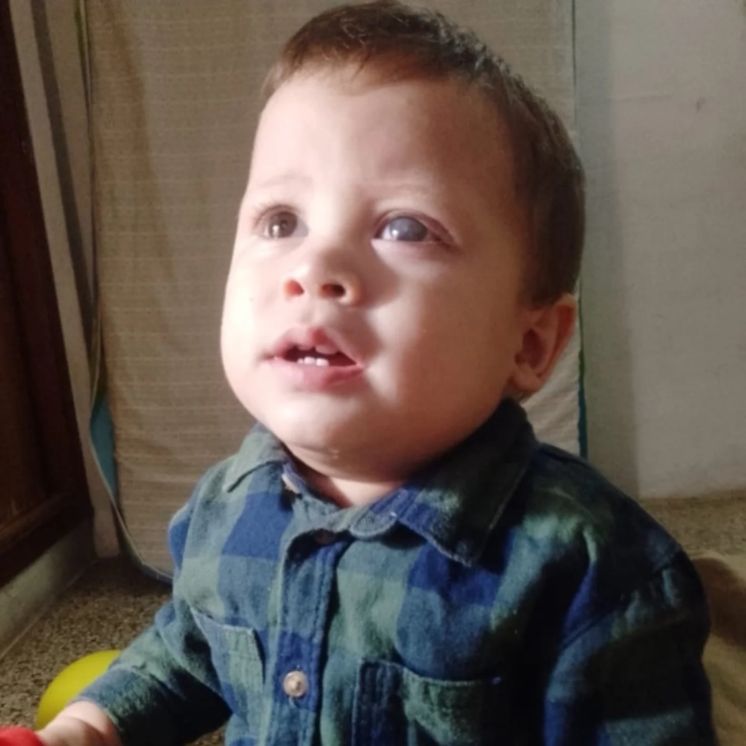 El bebé Gustavo necesita ayuda urgente para salvar su vista