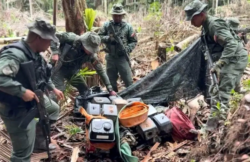 Efectivos de la FANB destruyeron campamento de minería ilegal en Amazonas