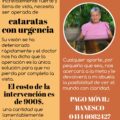 La señora Gladis necesita ser operada de cataratas con urgencia