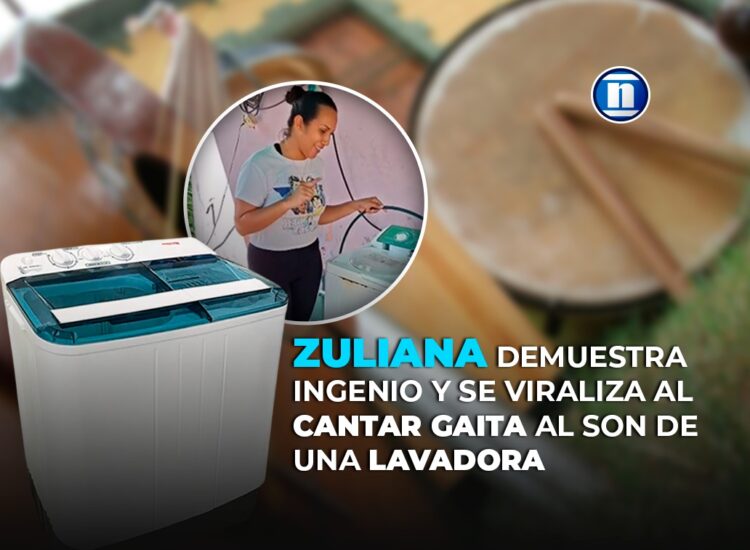 Zuliana demuestra ingenio y se viraliza al cantar gaita al son de una lavadora