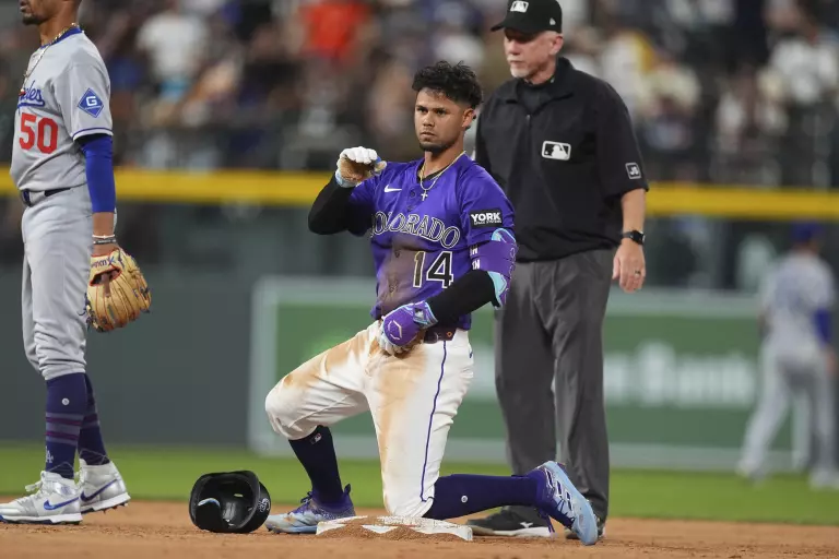 Ezequiel Tovar sacudió su séptimo tablazo de la temporada en triunfo de Rockies