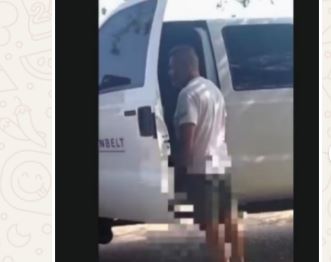 Captan a hombre orinando en plena vía pública en el sector La Chamarreta de Maracaibo