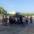 Servidores de María ensayan en la plazoleta de la Virgen de Chiquinquirá para su encuentro patronal