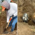 Hallaron 61 bolsas con restos humanos en un 