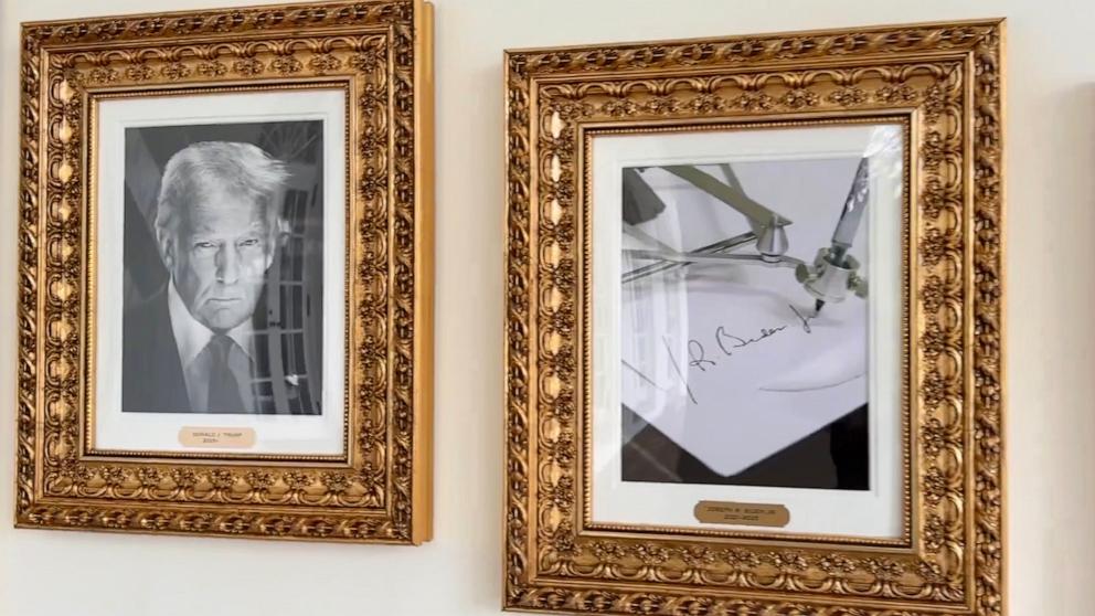 Trump sustituye foto de Biden por un ‘autopen’ en galería presidencial de la Casa Blanca