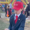 ¡Igualito! Disfrazan a niño de Donald Trump en pleno Halloween