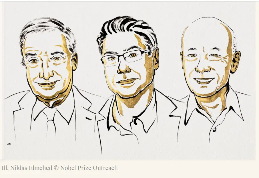 Le otorgan el premio Nobel de Economía a Joel Mokyr, Philippe Aghion y Peter Howitt