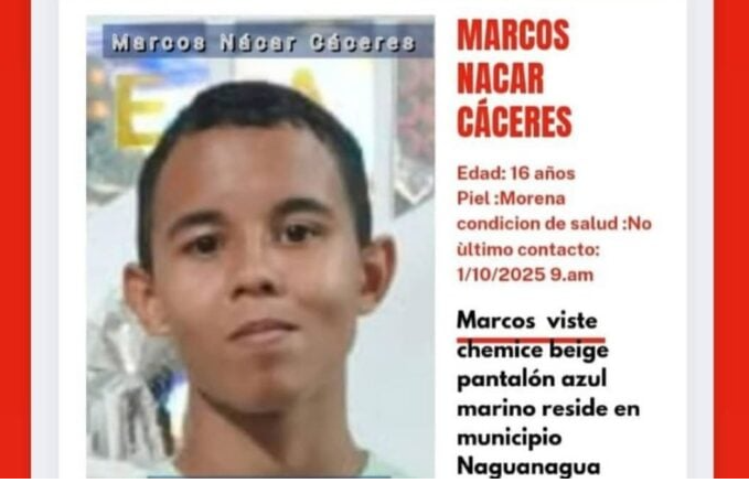 Desapareció estudiante de bachillerato cuando iba a clases en Carabobo