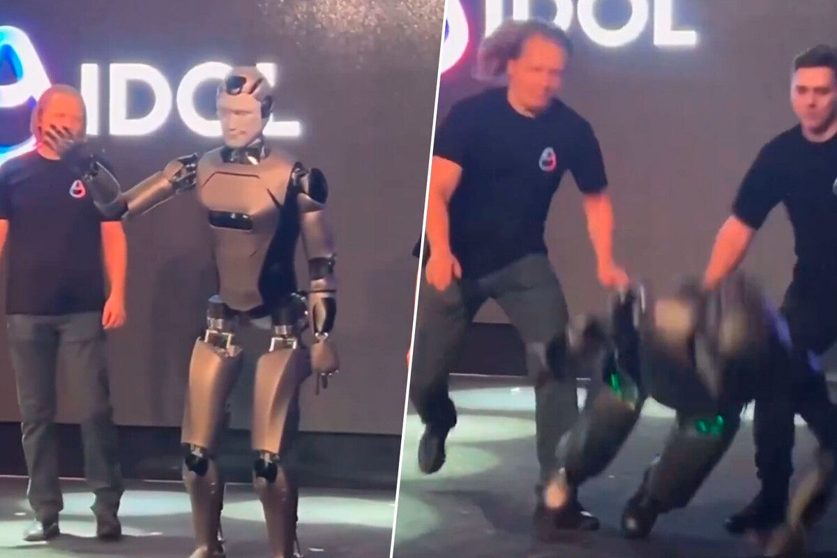 ‘AIdol’ el primer robot humanoide ruso se desplomó en plena presentación