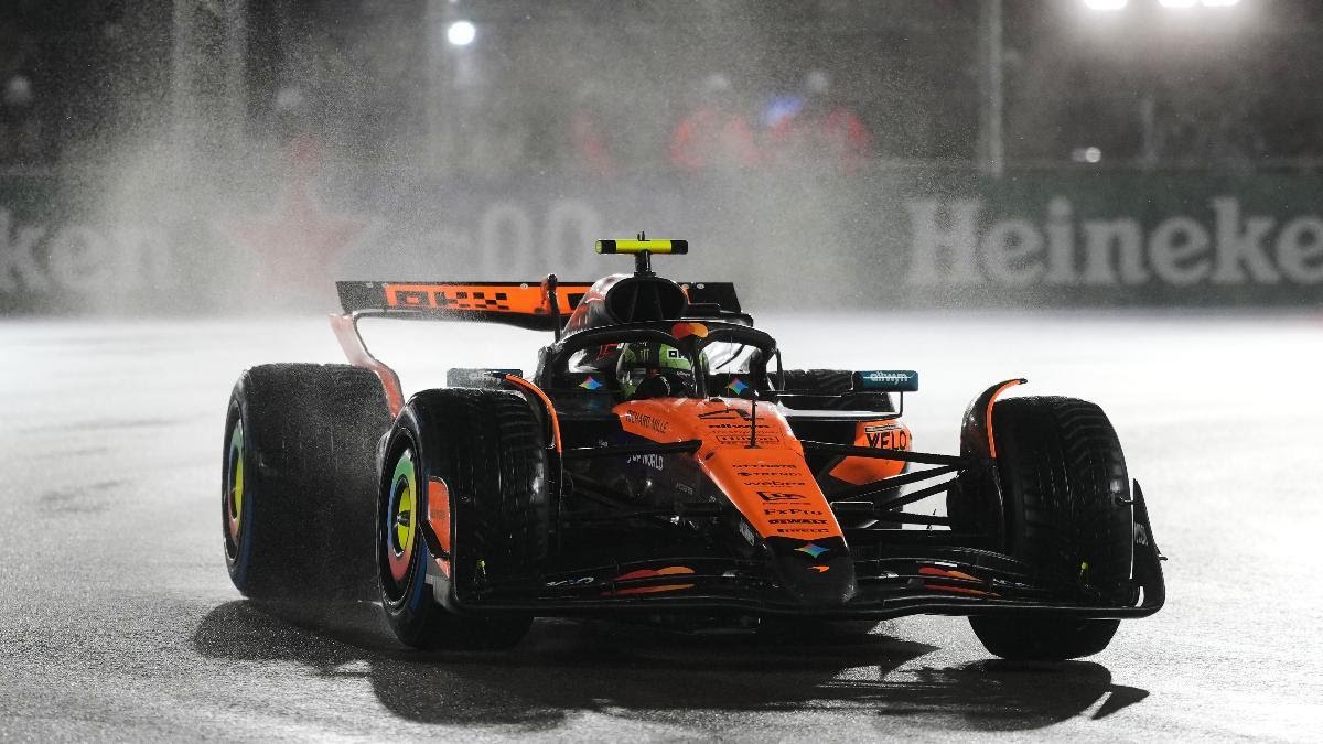 ¡Bajo la lluvia! Lando Norris se llevó la Pole Position en las Vegas
