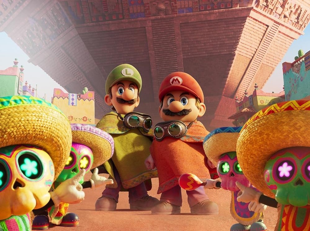 Mario y Luigi se visten de charro en los avances de Super Mario Galaxy: La Película