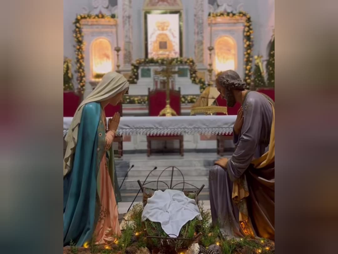 La Basílica de la Chinita luce su tradicional pesebre a la espera del nacimiento del Niño Jesús