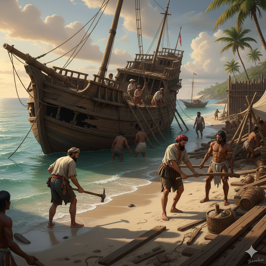 ¿Sabías que la caravela La santa María de Colón se convirtió en un fuerte?