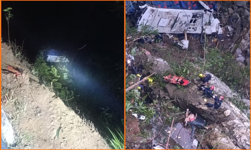 Al menos 16 muertos y 19 heridos dejó accidente de bus tras caer por un precipicio en Antioquia, Colombia