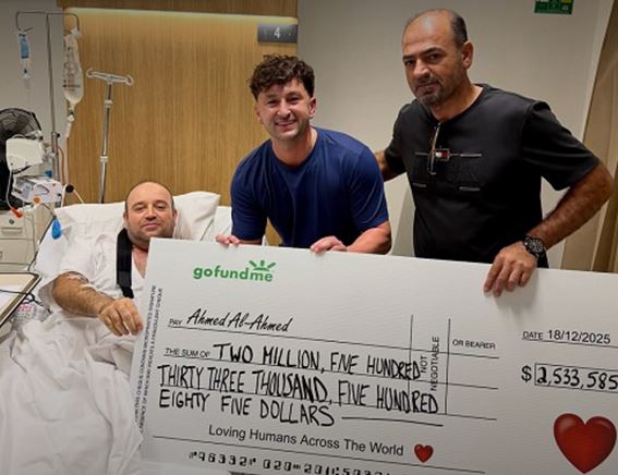 El héroe del atentado de Sidney, recibe donación millonaria