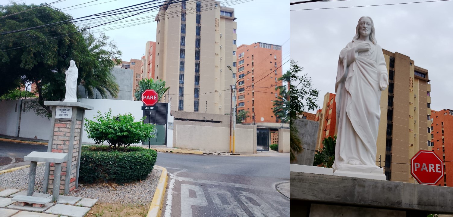 Sagrado Corazón de Jesús bendice calles pobladas de altos y majestuosos edificios