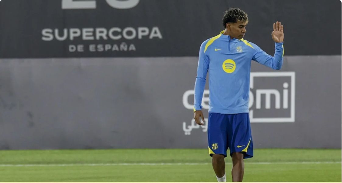 Recuperado: Lamine Yamal trabaja con el grupo y apunta a la final de Supercopa