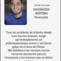 Campaña de solidaridad: Blaythder Gómez requiere apoyo urgente tras grave accidente de tránsito