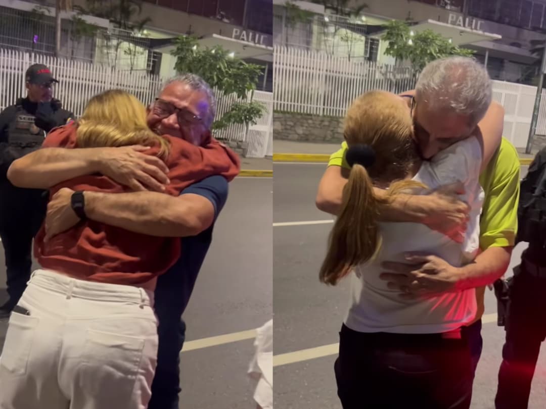 Así fue el reencuentro de Enrique Márquez y Biagio Pilieri con sus familiares tras su liberación