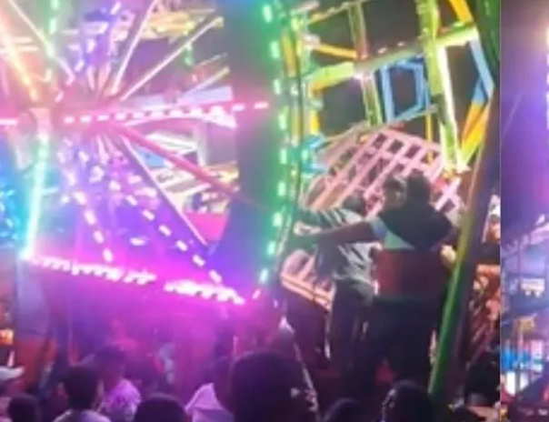 Heridas 10 personas tras colapsar una atracción mecánica en Santander, Colombia