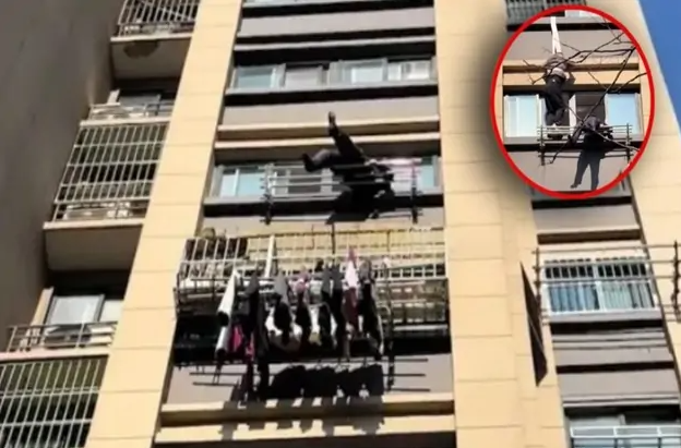 Abuelo de 80 años cayó de un piso 15 y lo salvó una cuerda de ropa