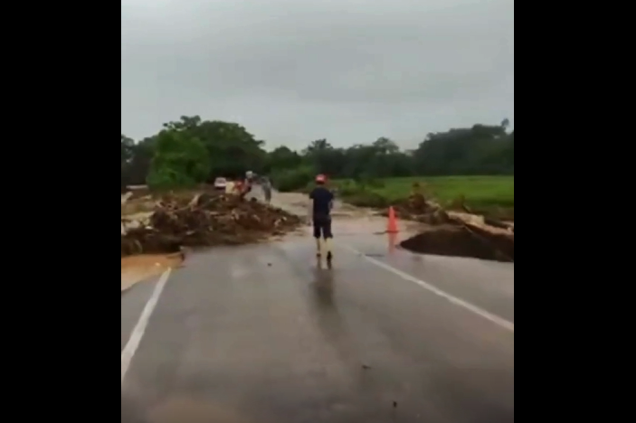 Reportan cierre de vía hacia el Táchira por crecida de río en el tramo Coloncito-La Fría