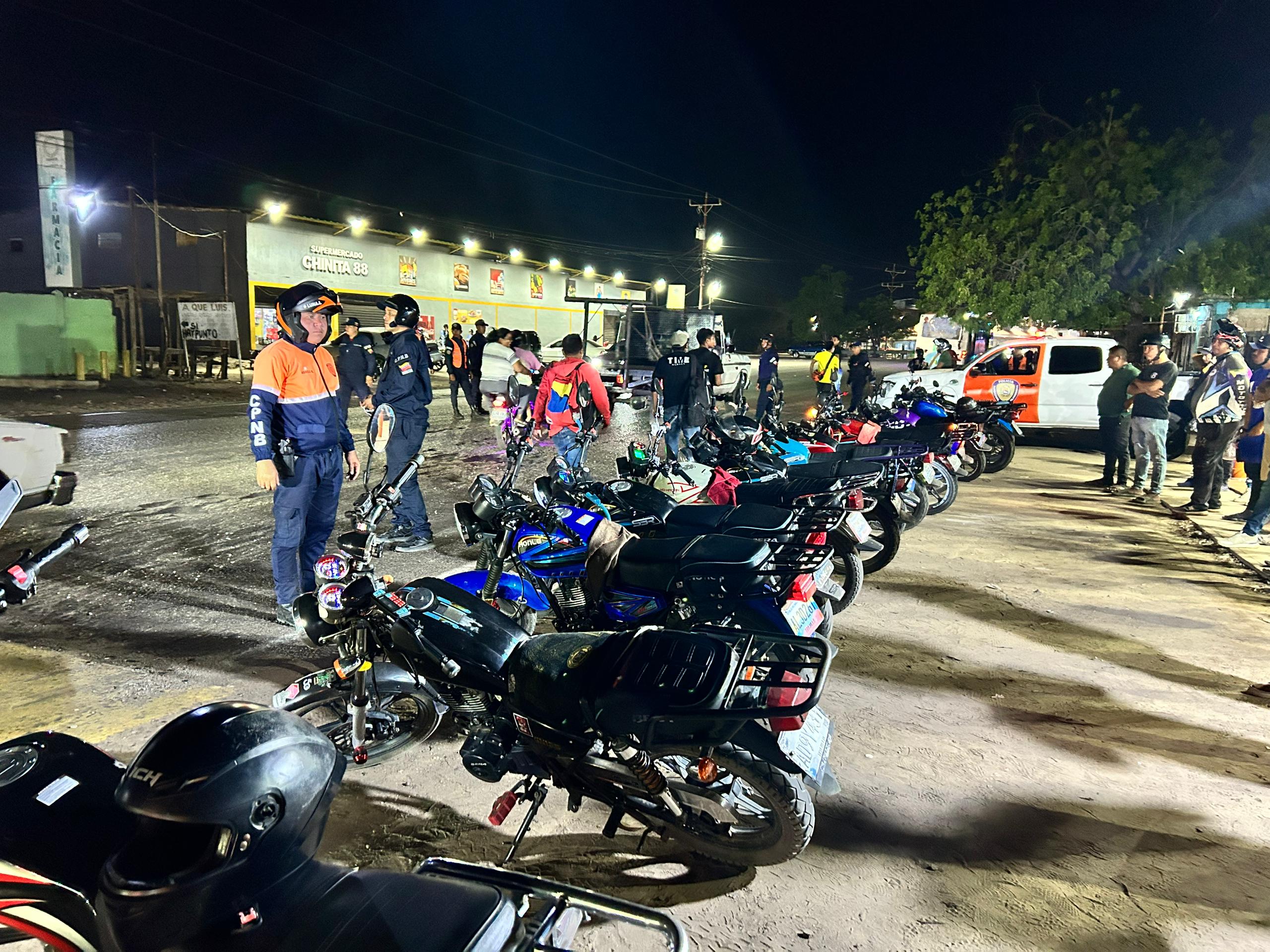 Casi 500 motocicletas fueron retenidas por funcionarios del Cpnb tras activación del operativo 