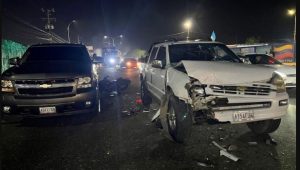 Cuatro personas heridas tras choque vial en el Municipio San Francisco